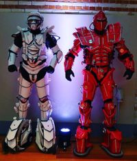 Robot wit en rood